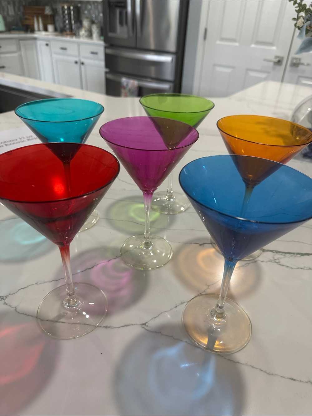 Crate and Barrel Gem Martini Glass Set